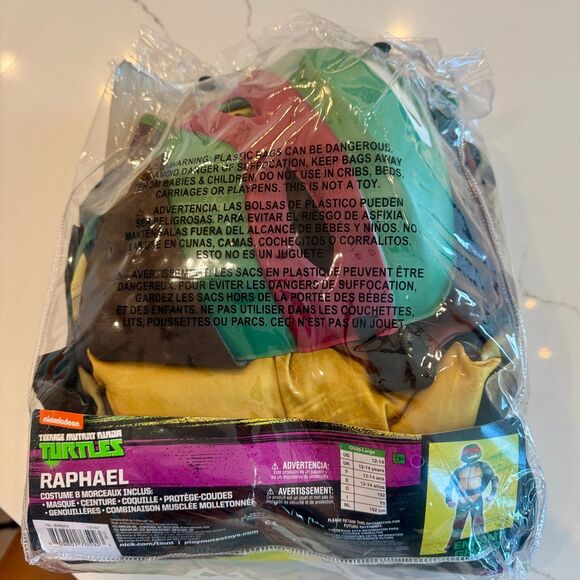 Teenage Mutant Ninja Turtles Halloween Costume Raphael - Kids Large 8-10 - New - Picture 5 of 6